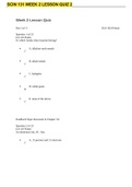 SCIN131 Week 2 Lesson Quiz 2