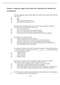 Chapter 14. Aggregate Supply and the Short-run Tradeoff Between Inflation and Unemployment