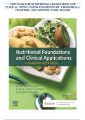 TEST BANK FOR NUTRITIONAL FOUNDATIONS AND CLINICAL APPLICATIONS 8TH EDITION BY  GRODNER/ALL CHAPTERS 1-20/COMPLETE GUIDE 2024-2025