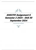 ANS3701 Assignment 6 Semester 2 2024 - DUE 30 September 2024