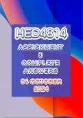 HED4814 ASSIGNMENT 3 COMPLETE ANSWERS : DUE DATE 3 OCTOBER 2024