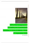 APY3702 Assignment 3 (COMPLETE ANSWERS) Semester 2 2024 (519063) - DUE 27 September 2024