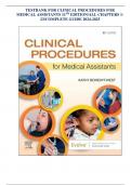 TESTBANK FOR CLINICAL PROCEDURES FOR MEDICAL ASSISTANTS 11TH EDITION/ALL CHAPTERS 1-23/COMPLETE GUIDE 2024-2025