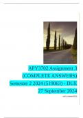 APY3702 Assignment 3 (COMPLETE ANSWERS) Semester 2 2024 (519063) - DUE 27 September 2024