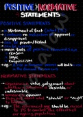 Cambridge A-Level Economics 9708: Positive & Normative Statements