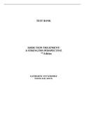 Test Bank for Addiction Treatment, 3rd Edition, Katherine van Wormer, Diane Rae Davis(All chapters complete, Questions and Verified Answers)