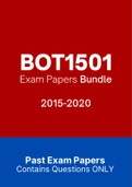 BOT1501 - Exam Questions PACK (2015-2020)