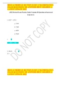 HESI A2 MODULE SECTION II SET 2 MATHEMATICS EXAM QUESTIONS ND ANSWERS BEST GRADED A+ LATEST UPDATE 2022