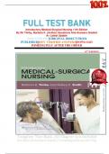 full test bank Introductory Medical-Surgical Nursing 11th Edition By Rn Timby, Barbara K. (Author) Questions And Answers Graded  A+ Latest Update