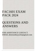 FAC1601 Exam pack 2024(Financial Accounting and Reporting)