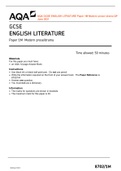 AQA GCSE ENGLISH LITRATURE Paper 1M Modern prose/ drama QP June 2021