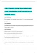 AQA PSYCHOLOGY - ORIGINS OF PSYCHOLOGY EXAM ACTUAL QUESTIONS AND ANSWERS WITH COMPLETE SOLUTIONS VERIFIED