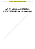 ATI RN MEDICAL SURGICAL PROCTORED EXAM 2019 Verified