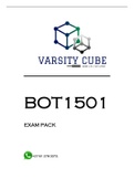 BOT1501 MCQ EXAM PACK 2023