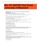 Bio 141 NAPSR Final exam -university of Maryland