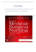                       TEST BANK LEWIS'S MEDICAL SURGICAL NURSING 11TH EDITION HARDING