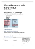 Samenvatting KTH 2 (massage en mobilisaties)