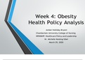 NR506NP; Week 4: Obesity Health Policy Analysis