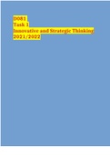 D081 Task 1 Innovative and Strategic Thinking 2021/2022
