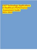 C427 Technology Applications in Healthcare Performance Assessment Guide 2021/2022