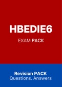 HBEDIE6 - EXAM PACK (Questions and Answers)(+Study Notes)