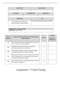 Summary  Unit 53 - Electronic Measurement and Testing -Assignment 3