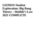 GIZMOS Student Exploration: Big Bang Theory – Hubble’s Law 2021 COMPLETE