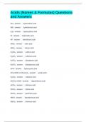 Acids (Names & Formulas) Questions and Answers