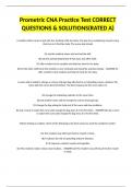 Prometric CNA Practice Test CORRECT QUESTIONS & SOLUTIONS(RATED A)