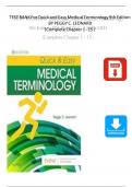 TEST BANK For Quick and Easy Medical Terminology 9th Edition BY PEGGY C. LEONARD