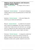 Tableau Exam Questions and Answers (Latest Update 2024)