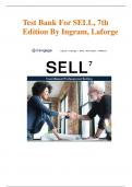 Test Bank for SELL,{ 7th Edition} by Ingram, LaForge | All Chapters Available | Latest Version