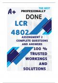 LCR4802 Assignment 2 (COMPLETE ANSWERS) Semester 2 2024 (657172) - DUE 18 October 2024