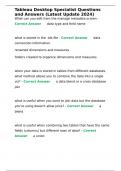 Tableau Desktop Specialist Questions and Answers (Latest Update 2024)