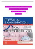 TEST BANK For Seidel's Guide to Physical Examination An Interprofessional Approach 10th Edition by Jane W. Ball, Joyce E. Dains, Chapters 1 - 26 | Complete Newest Version