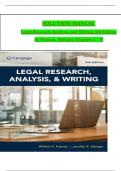 SOLUTION MANUAL  Legal Research, Analysis, and Writing, 5th Edition  by Putman, Albright, Chapters 1 - 19 