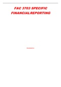 FAC 3703 SPECIFIC FINANCIAL REPORTING