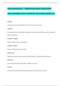 AQA PSYCHOLOGY - PERCEPTION EXAM QUESTIONS AND ANSWERS WITH COMPLETE SOLUTIONS RATED A++