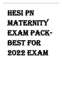HESI PN Maternity Exam PackBest for 2022 Exam