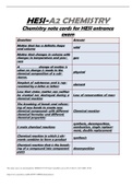 HESI-A2 CHEMISTRY Chemistry note cards for HESI entrance exam