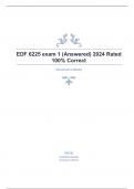 EDF 6225 exam 1 (Answered) 2024 Rated 100- Correct