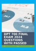 DPT 700 FINAL EXAM 2024 QUESTIONS WITH PASSED SOLUTIONS!!