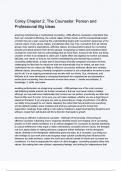 Corey Chapter 2 The Counselor Person and Professional Big Ideas Questions & 100% Verified Correct Answers with complete solutions (Latest update 2024 2025