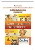 Test Bank for   Nursing Health Assessment the Foundation of Clinical Practice,  3rd Edition by Patricia Dillon   all chapters 1-27