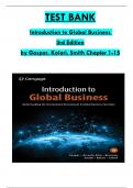 TEST BANK For Introduction to Global Business 3rd Edition by Gaspar & Kolari, All 1-15 Chapters Covered ,Latest Edition