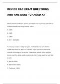 DEVICE RAC EXAM QUESTIONS AND ANSWERS (GRADED A)