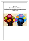 RSC2601 Research In Social Sciences Full Exam Pack with MCQs for Assignments and Examinations 2021 **DOWNLOAD TO GET A**