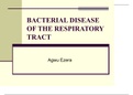 Respiratory tract infections summary