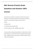 RAC Devices Practice Exam Questions and Answers 100% Correct