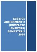 ECS3705 Assignment 2 (COMPLETE ANSWERS) Semester 2 2024 - DUE September 2024 ALL CORRECTLY ANSWERED LATEST UPDATES | GRADED A+ (UNISA ASSIGNMENT| ASSESSMENT)